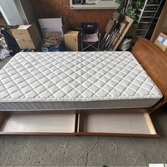 H0301 シングルベッド 引き出し付き マットレスセット