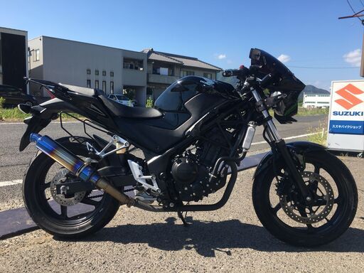 福山市 瀬戸町 ホンダ CBR250R MC41 後期 低走行8282km 実働 書類付 吹け上がり良好 NK仕様 タイヤバリ山 通勤 通学 ツーリング カスタムにも