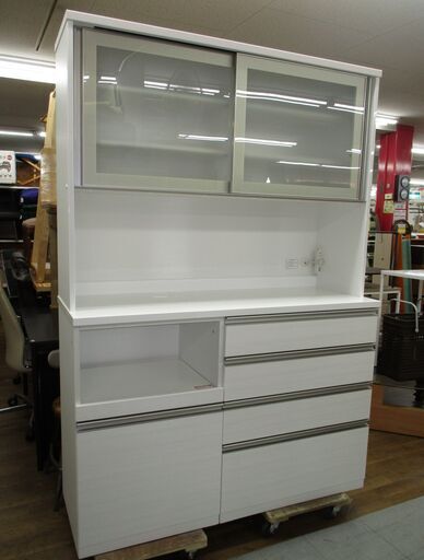 R089 NITORI LIGARE (リガーレ140KB WH) ニトリ ユニットキッチンボード、幅140cm Used・美品