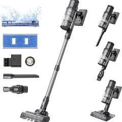 新品✨サイクロン掃除機 コードレス 水拭き 35000pa LED