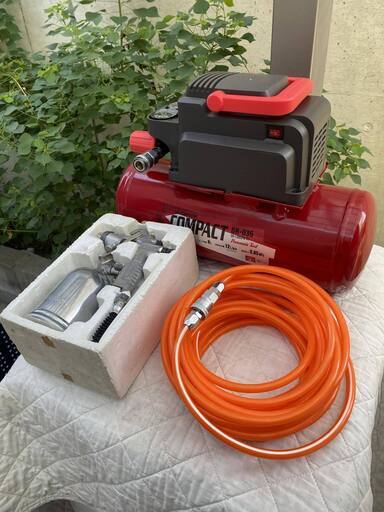 藤原産業 エアーコンプレッサー オイルレス エアーブローコンパクト 美品
