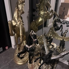 美品】馬の置物 インテリア ペガサス 北欧雑貨 2点セット