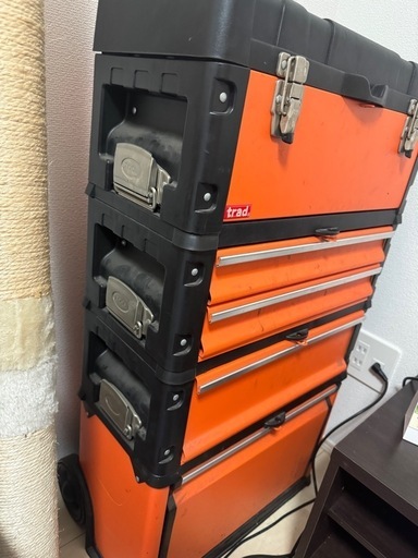 （落札者決定）工具箱　合体式ツールチェスト５段