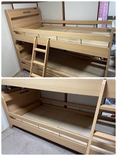 木製宮付2段ベッド