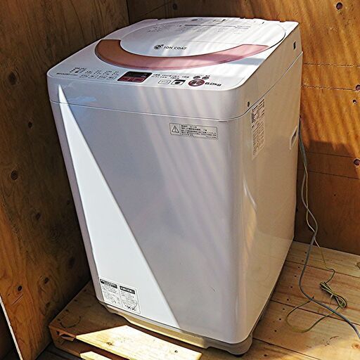 【お取引き中】シャープ 全自動洗濯機・6.0kg（ES-GE60N-P） 通電確認済 引き取り限定  2014年製造 早いもの勝ち！