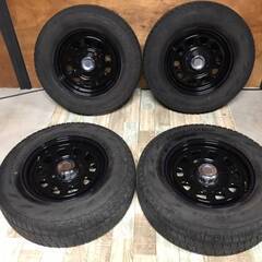 ☆9部山☆　デイトナ　スチールホイール　15インチ　PCD139.7 J数不明　6穴　ET約42　ハブ径約107　Hankook WINTER RW06　195/80R15 2015年 整理番号：NG2024/07/09②　タイヤ・ホイール