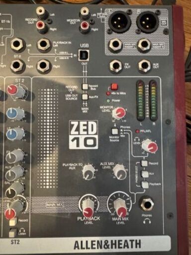 ALLEN\u0026HEATH ZED-10 アナログミキサー 箱無し　値下げしました　2024年10月4日