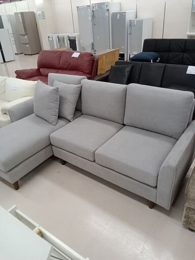 ★ジモティ割あり★  コーナーソファー グレー W190×D129×H83 クリーニング済み TC4258