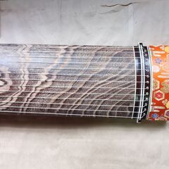 お琴　漆ケース付き　デッドストック　未使用品　内袋・外袋付き　木瓜家紋