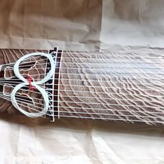 お琴　漆ケース付き　デッドストック　未使用品　内袋・外袋付き　木瓜家紋