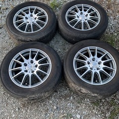 トヨタ ノア用タイヤと社外ホイール（GAB整　色はガンメタリック×シルバー）のセット  2代目 R70G/W/R型 （2007年 - 2014年）　　