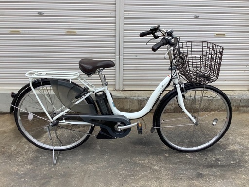 439 ヤマハ最新機種電動アシスト自転車pascheer 26インチホワイトアルミボディ