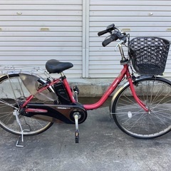 442 パナソニック新機種電動アシスト自転車vivi DX 26インチレッドボディー