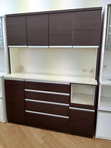 ★ジモティ割あり★ ニトリ 食器棚 ダークブラウン H200×D50×W160 クリーニング済み TK2783