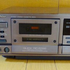 Victor製カセットデッキ　ＴＤ－Ｒ６３１ＧＭ (ガンメタリック色)  動作OK 程度上 簡易整備済み Victor TD－R631GM (ガンメタリック色) カセットデッキ 動作OK