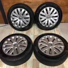 ☆九部山☆ラジアルタイヤ付☆　VW 純正　スチールホイール　16インチ　6.5J　PCD112　5穴　ET50　ハブ径約57　ピレリ　205/55R16　2014年　整理番号：NG2024/07/15①