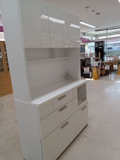 ★ジモティ割あり★ NITORI 食器棚 ホワイト W120×D42.5×H190.5 クリーニング済み TC4279