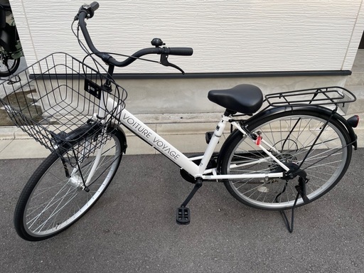 受け渡し者決定●【数回使用】自転車　シティサイクル　6段変速VOITURE VOYAGE 26 ホワイト