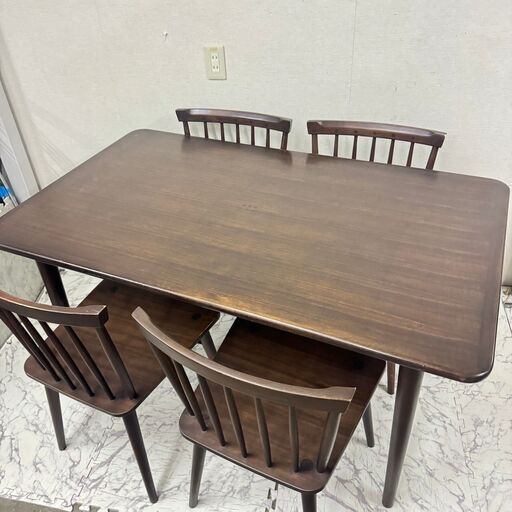 19232   ダイニングテーブルセット 椅子4脚   ◆大阪市内・東大阪市他 6,000円以上ご購入で無料配達いたします！◆ ※京都・高槻・枚方方面◆神戸・西宮・尼崎方面◆生駒方面、大阪南部方面　それぞれ条件付き無料配送あり！