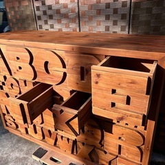 《売約済》【池上店】 Knot antiques ノットアンティークス ABCチェスト CRASH GATE クラッシュゲート　オールドウッドブラウン チェスト ナチュラル デザイン 古材　 棚　収納　古民家　道具　無垢材　おしゃれ　検） ビンテージ　アンティーク　🚚運搬無料エリア有 / 大田区 リサイクルショップ ランバールーム 池上店 ◀︎ 池上駅 大森駅 蒲田駅 最寄り 関家具　衣類収納　アルファベットチェスト　アルファベット　ABC 