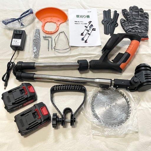 【バッテリー2個付】草刈り機 充電式 電動草刈機 マキタ互換 18V コードレス