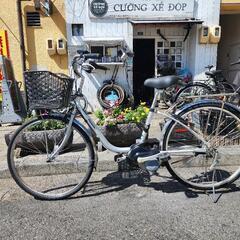 電動自転車 パナソニック 26インチ バッテリー 充電器 付き シルバー