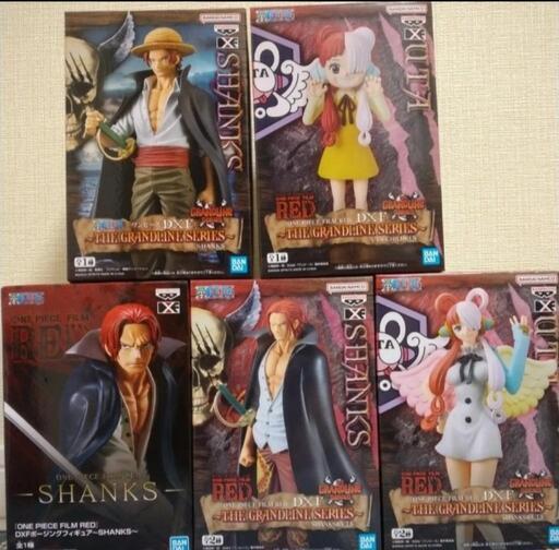 ワンピースフィギュア　GRANDLINE　SERIES　シャンクス　ウタ　DXF ポージングフィギュア　シャンクス　5個セット