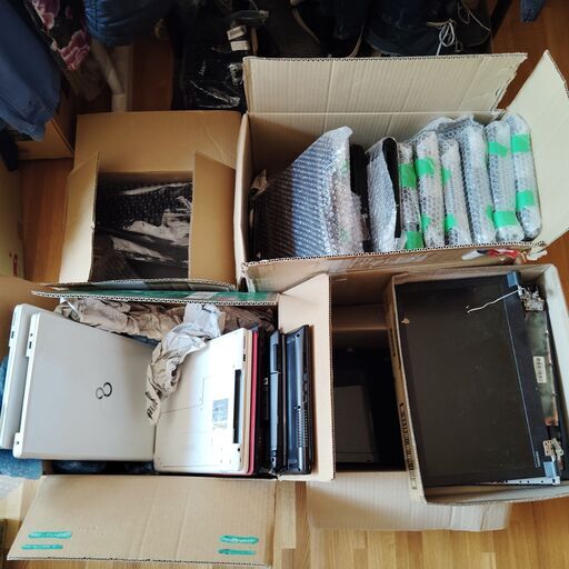 ジャンクノートパソコンの本体・パーツ 他大量パーツ 都市鉱山 金抽出