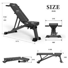 トレーニングベンチ・40kg ダンベル2個・ベルト