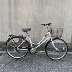 中古自転車2837 26インチ ギヤなし LEDオートライト