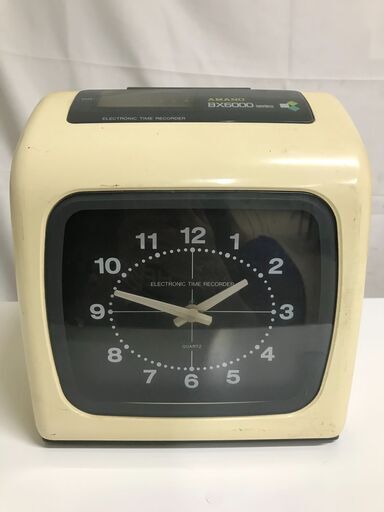 【北見市発】アマノ AMANO タイムレコーダー BX6000W 1999年製 白 事務用品 オフィス (E2955yayY)