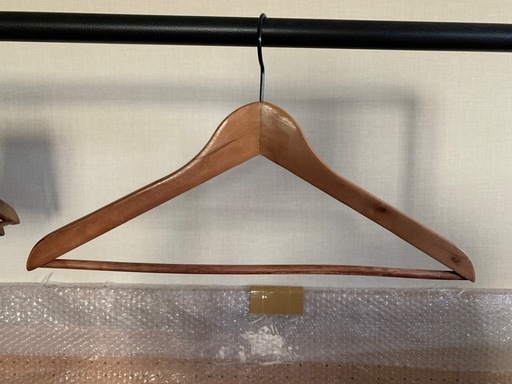 ヴィンテージ ウッドハンガー 大量 82本セット ウォルナットカラー