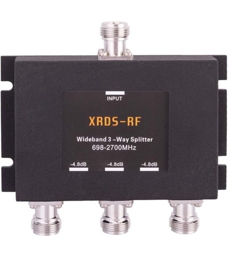 分配器　XRDS-RF ワイドバンド 3ウェイスプリッター 698-2700MHz Nタイプメス 50オーム  分配　RF信号