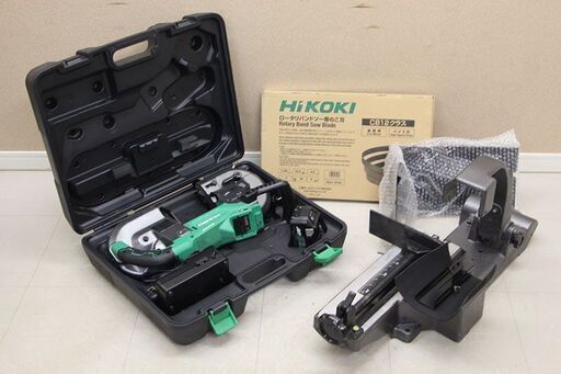 HiKOKI(ハイコーキ) 36V 充電式ロータリバンドソー CB3612DA φ120mm パイプ切断 電池 充電器・ケース付 定置式スタンド ＋ 替え刃 付き (D5973txxY)
