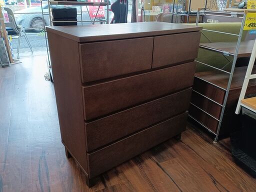 無印良品　天然木　４段マルチチェスト　サイズ（約）幅８０×奥４０×高８３　　■近隣配送無料 買取GO‼　栄和店