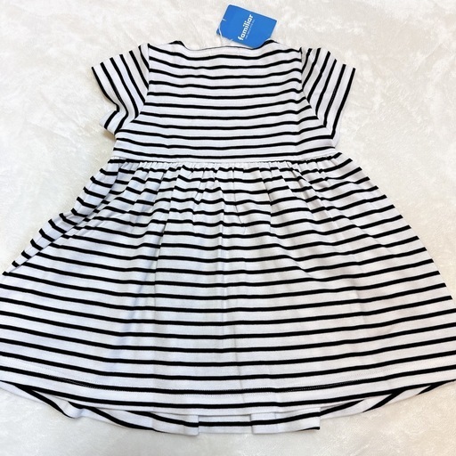新品】familiar ファミリア 90サイズ 半袖 ワンピース ボーダー
