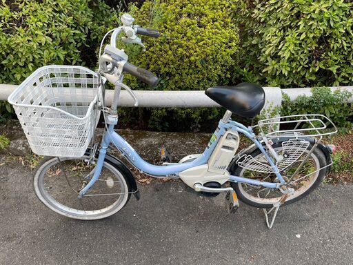 自転車　No.1585　水色　20インチ　内装3段切替　※充電器欠品の為、電動アシスト機能未確認　【リサイクルショップどりーむ鹿大前店】