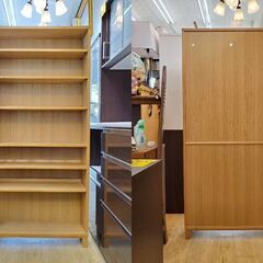 無印良品 MUJI オーク材 薄型ラック 7段 ブックシェルフ ワイド大 本棚 