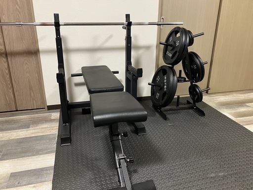 ベンチプレスセット (プレート総重量107.5KG) 【楽天市場】ベンチ 