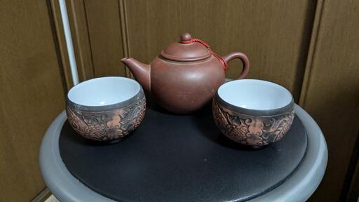 烏龍茶セット 急須とコップ2つ