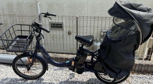 パナソニック電動自転車　 ギュットクルームRDX BE-FRD031 電池盗難防止用ロック付き 取説付き ネイビー　レインカバー付き