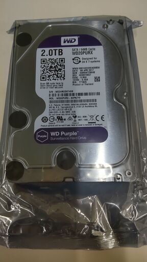 未使用　WD Purple 2.0TB
