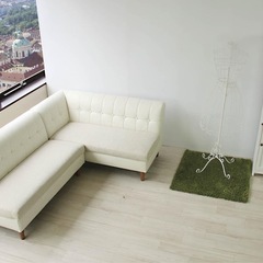 東谷★美品　リーベ コーナーソファ　合皮　ファブリック 東谷☆美品 リーベ コーナーソファ 合皮 ファブリック