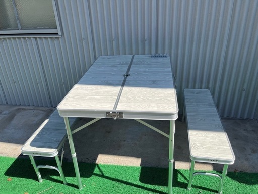 山善 キャンプテーブル ベンチ キレイ