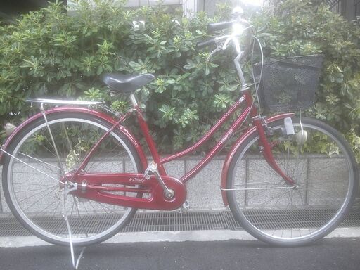 整備済み中古自転車　26インチ　税別￥6.980-　軽快車　赤812　ママちゃり