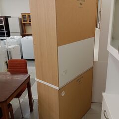☆ジモティ割あり☆ レンジボード ナチュラル H180×D40×W89 