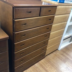 ハイチェスト ナチュラル ハイチェスト ナチュラル7段8杯 ブラウン【取りに来れる方限定！】