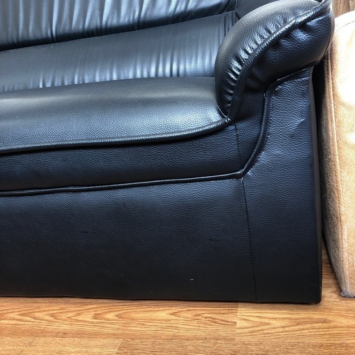 2人掛けソファー AICO 程度B ブラック【取りに来れる方限定！】 2人掛け