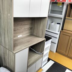 ☆ジモティ割あり☆ NITORI 食器棚 ブラック W90×D50.5×H105 