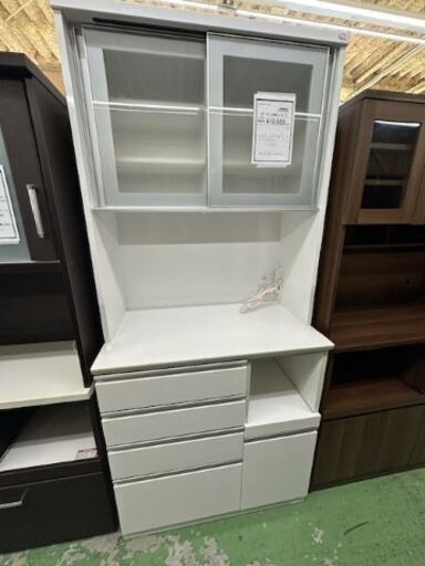 【ドリーム川西店御来店限定】 ニトリ 2枚扉オープンボード ホワイト H2000×W900×D510 クリーニング済み 【2001246255600647】
